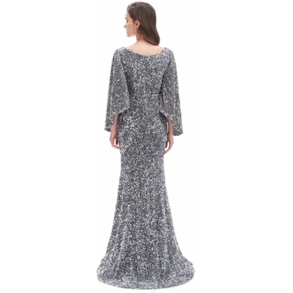 Sequins Evening Dress. - Picture 4 of 7